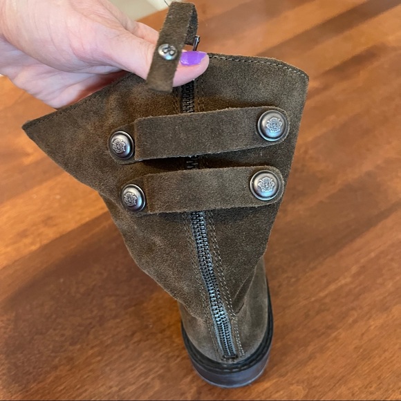 SAM EDELMAN | Olive green suede lace up combat moto style summer back zi… - Picture 11 of 15